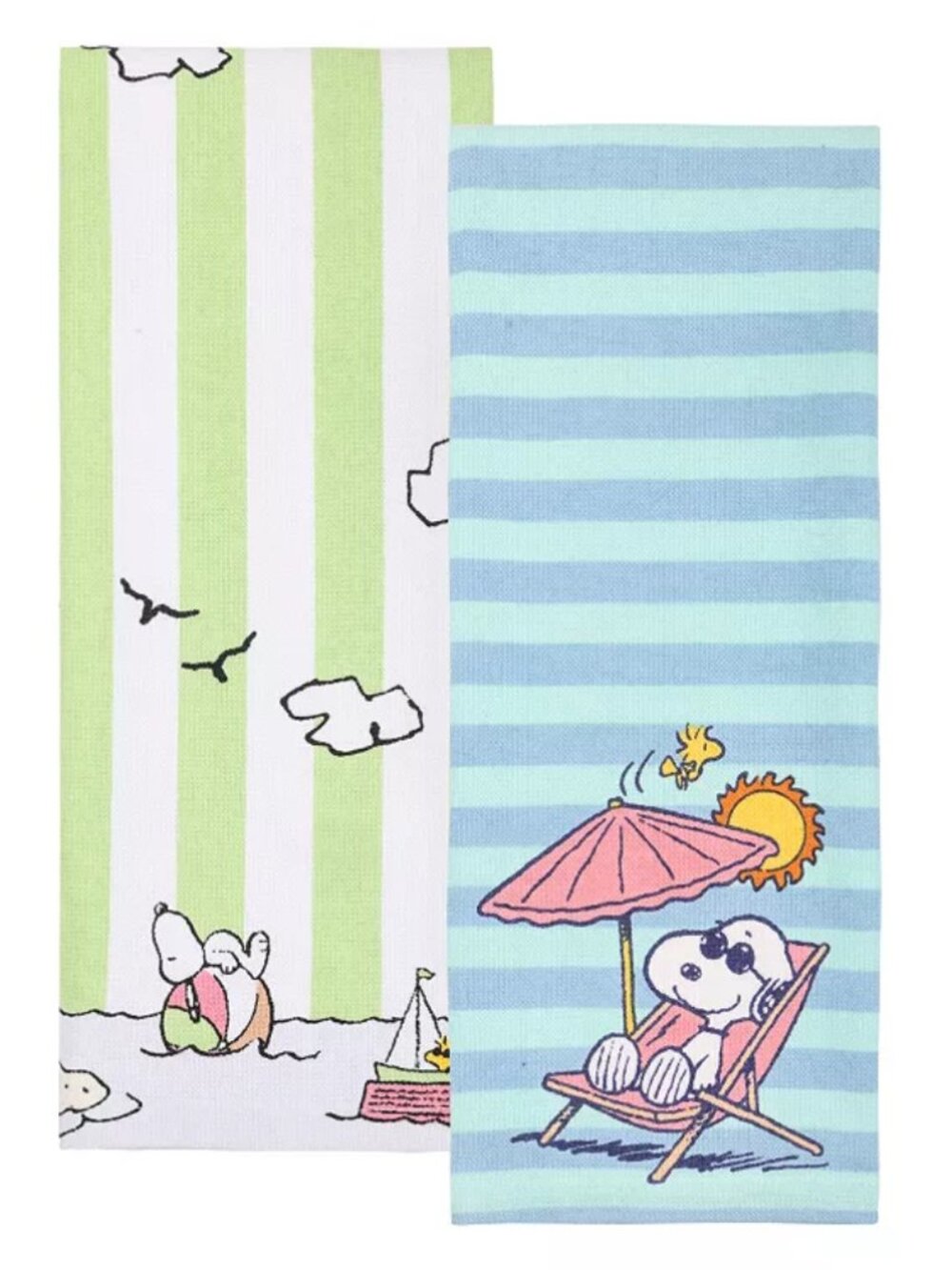 NWT ~ Celebrate Together Peanuts' Snoopy 2 Pack Summer Themed Kitchen Towels